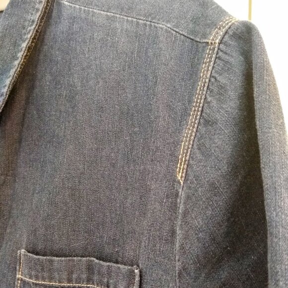 Vintage riveted by Lee women's soft denim short sleeve button down - Picture 12 of 12